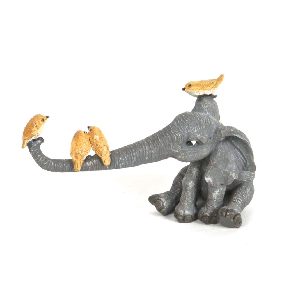 Polyresin Elephant With Birds FORPOST TRADE INC.