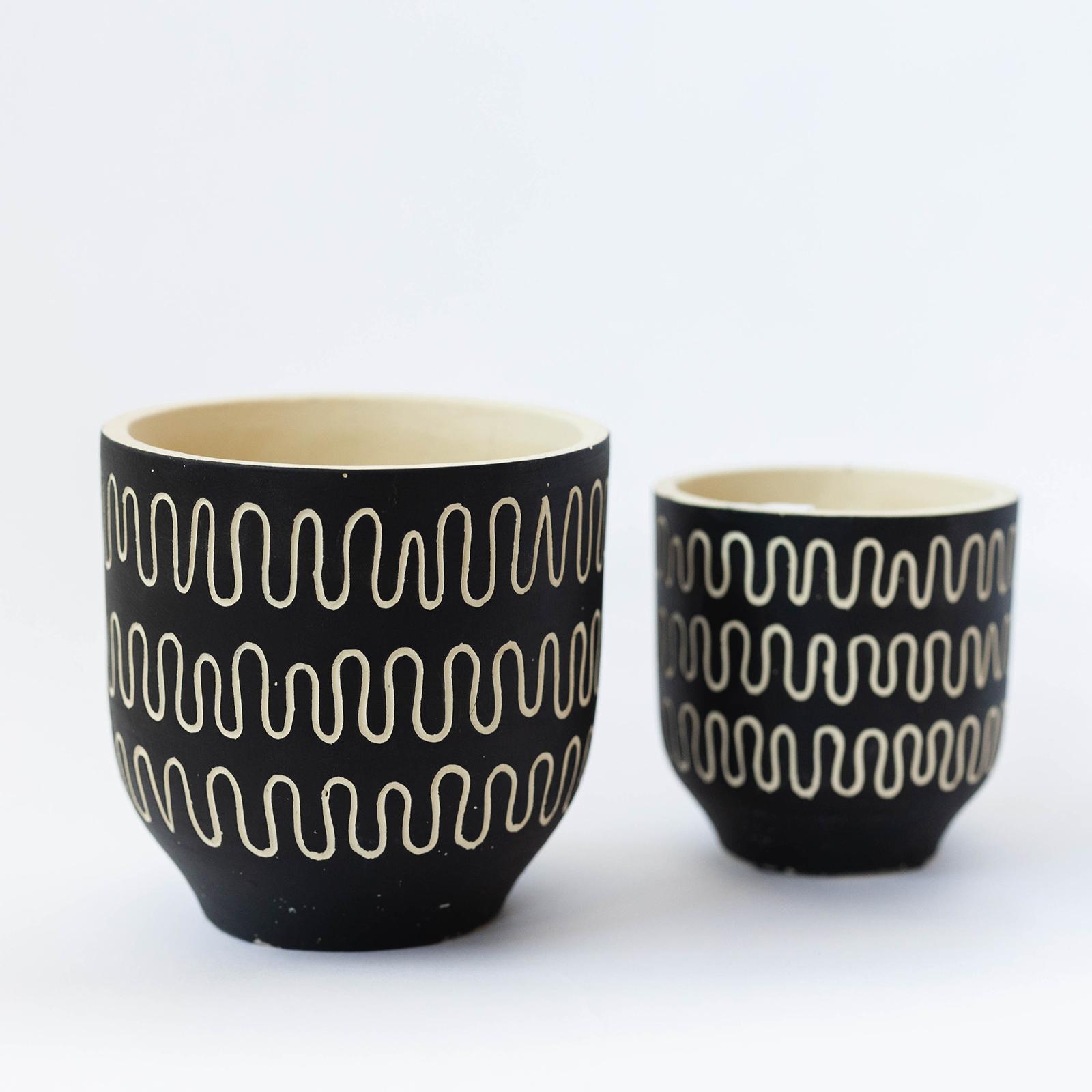 Cement Flower Pot, Set of 2 FORPOST TRADE INC.